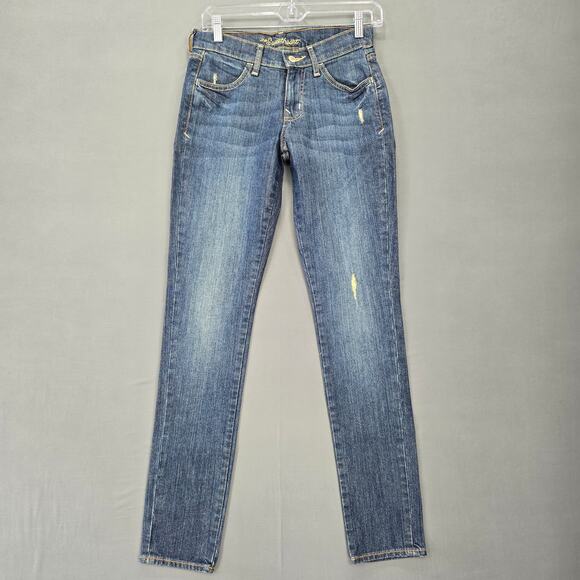 Old Navy The Sweetheart Jeans Women Size 0 Blue Stretch Y2k Grunge Skinny Denim - Picture 1 of 11